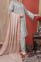 NUSL3222 Printed Lawn Suit - Unstitched 3Pc