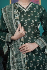 NUSL3225 Printed Lawn Suit - Unstitched 3Pc