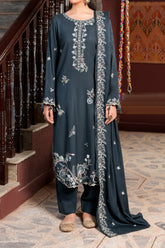 Unstitched 3Pc - Peach Embroidered - NUWDPE263018