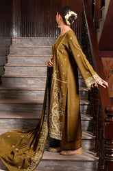 Unstitched 3Pc - Peach Embroidered - NUWDPE263019
