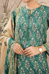 NUW3043 Digital Printed Khaddar Suit - 3 Piece