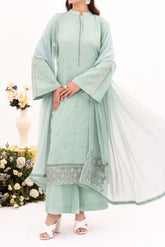 Dewy - NPSJ3148 Embroidered Cotton Jacquard Suit ( Stitched 3 Pc)