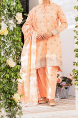 NPSJ3117 Lawn Jacquard - Stitched 3Pc