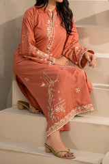 Npsde2107 Embroidered Dobby Lawn - Stitched 2Pc