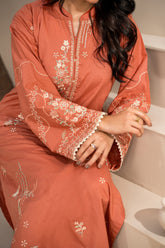 Npsde2107 Embroidered Dobby Lawn - Stitched 2Pc