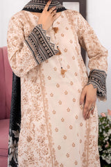 NUSL3343 Printed Lawn Suit - Unstitched 3Pc