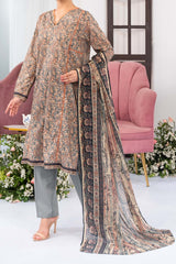 NUSL3305 Printed Lawn Suit - Unstitched 3Pc