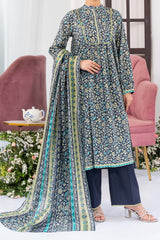 NUSL3338 Printed Lawn Suit - Unstitched 3Pc