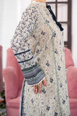 NUSL3302 Printed Lawn Suit - Unstitched 3Pc