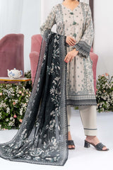 NUSL3342 Printed Lawn Suit - Unstitched 3Pc