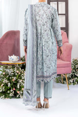 NUSL3330 Printed Lawn Suit - Unstitched 3Pc