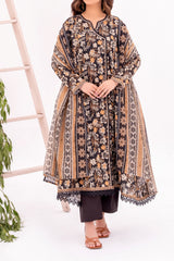 NUSL3351 Printed Cambric Suit - Unstitched 3Pc