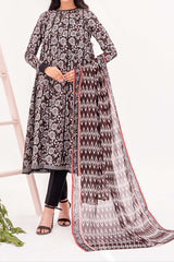 NUSL3356 Printed Cambric Suit - Unstitched 3Pc