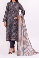 NUSL3349 Printed Cambric Suit - Unstitched 3Pc