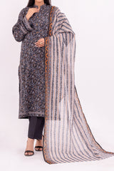 NUSL3349 Printed Cambric Suit - Unstitched 3Pc