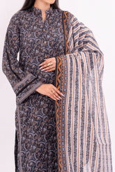 NUSL3349 Printed Cambric Suit - Unstitched 3Pc