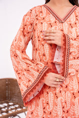 NUSL3350 Printed Cambric Suit - Unstitched 3Pc