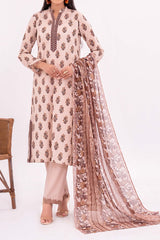NUSL3354 Printed Cambric Suit - Unstitched 3Pc