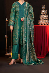 NUSJ3293 Jacquard Lawn Suit - Unstitched 3Pc
