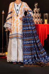 NUSJ3288 Jacquard Lawn Suit - Unstitched 3Pc