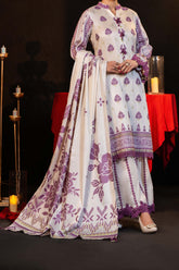 NUSJ3290 Jacquard Lawn Suit - Unstitched 3Pc