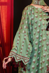 NUSJ3287 Jacquard Lawn Suit - Unstitched 3Pc