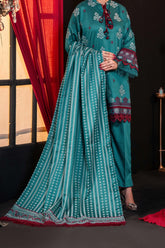 NUSJ3289 Jacquard Lawn Suit - Unstitched 3Pc