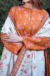 TANGERINE - Printed Unstitched Khaddar Suit (3 Piece) 3146