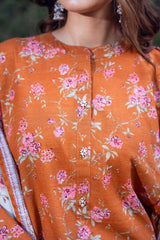 TANGERINE - Printed Unstitched Khaddar Suit (3 Piece) 3146