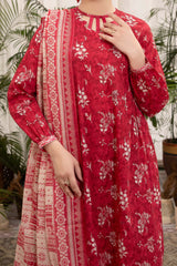 NUSL3322 Printed Lawn Suit - Unstitched 3Pc