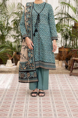 NUSL3295 Printed Lawn Suit - Unstitched 3Pc