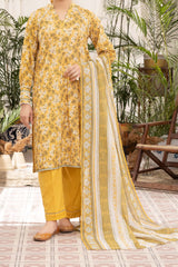 NUSL3310 Printed Cambric Suit - Unstitched 3Pc