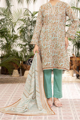 NUSL3307 Printed Lawn Suit - Unstitched 3Pc