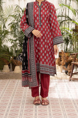 NUSL3299 Printed Lawn Suit - Unstitched 3Pc
