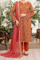 NUSL3319 Printed Lawn Suit - Unstitched 3Pc