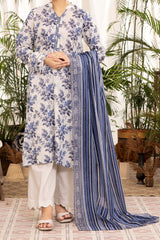 NUSL3346 Printed Lawn Suit - Unstitched 3Pc