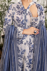 NUSL3346 Printed Lawn Suit - Unstitched 3Pc