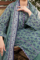 NUSL3316 Printed Cambric Suit - Unstitched 3Pc