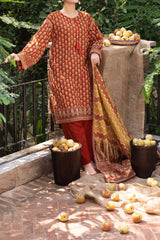NUW3083 Digital Printed Khaddar Suit - 3 Piece