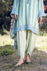 AURORA - Peach Printed Unstitched Suit 3 Pc - 3182