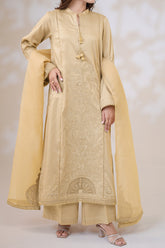 Stitched 3Pc - Cotton Satin - NPSCS3142