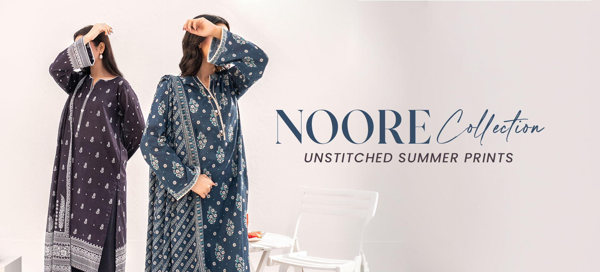 Noore | Unstitched Printed Lawn | 3Piece
