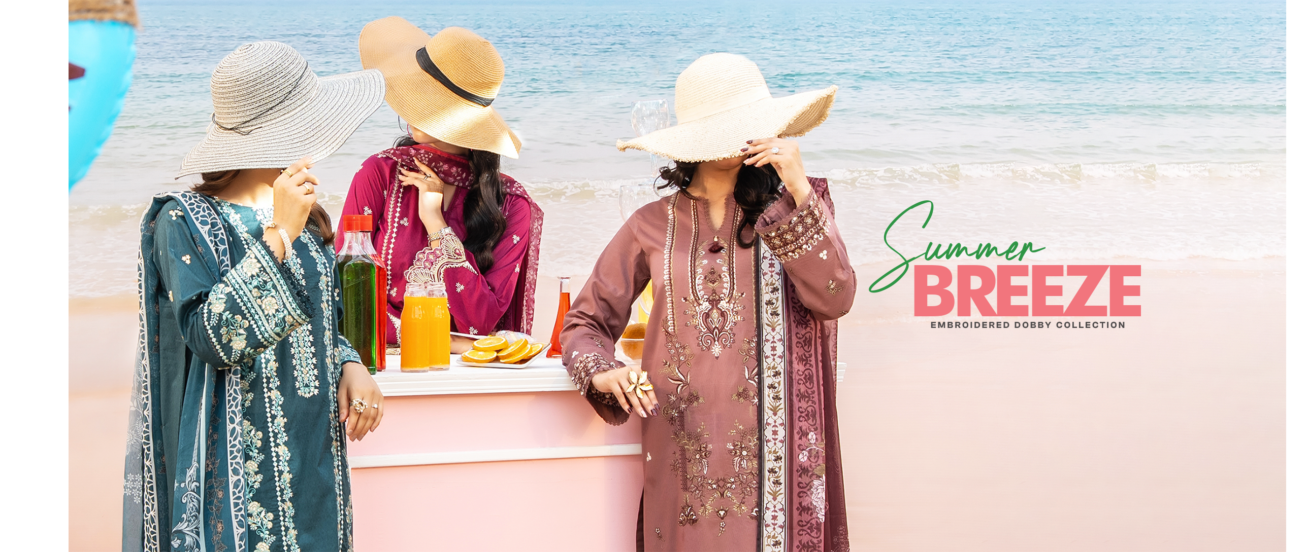 Summer Breeze | Embroidered Dobby Lawn | 3Piece
