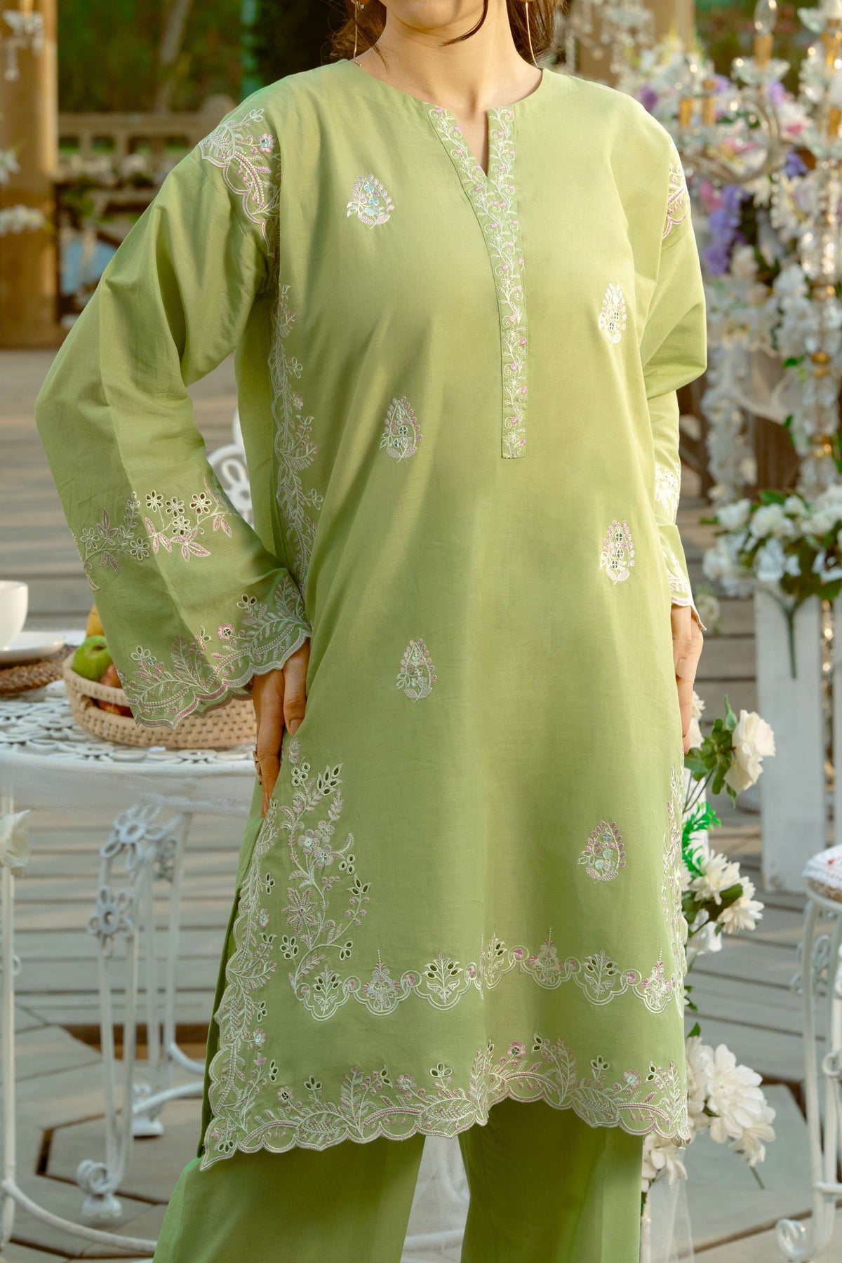 NPSCE2090 Embroidered Lawn Suit - Stitched 2Pc