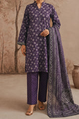 NUSLW3084 Printed Lawn Suit - Unstitched 3Pc