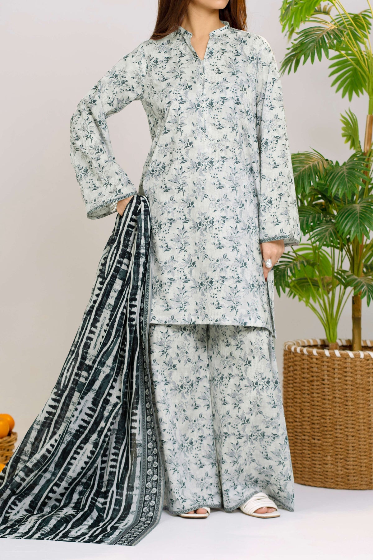 NPSLW3100 Printed Lawn Suit - Stitched 3Pc