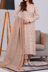 NUSLW3038 Printed Lawn Suit - Unstitched 3Pc