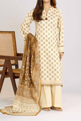 NUSLW3035 Printed Lawn Suit - Unstitched 3Pc
