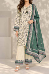 Unstitched 3Pc - Printed Khaddar Suit - 263022