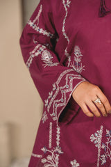 Npsde2109 Embroidered Dobby Lawn - Stitched 2Pc